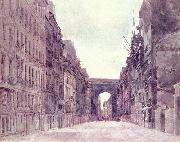 Thomas Girtin Rue Saint-Denis in Paris oil painting